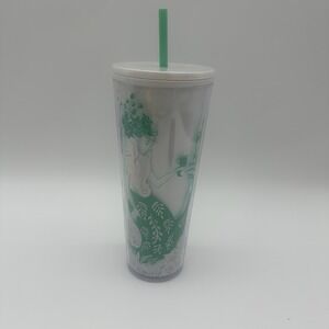 Starbucks Siren Mermaid Iridescent Cold Tumbler 24 oz Venti NEW 2022 Pearl White